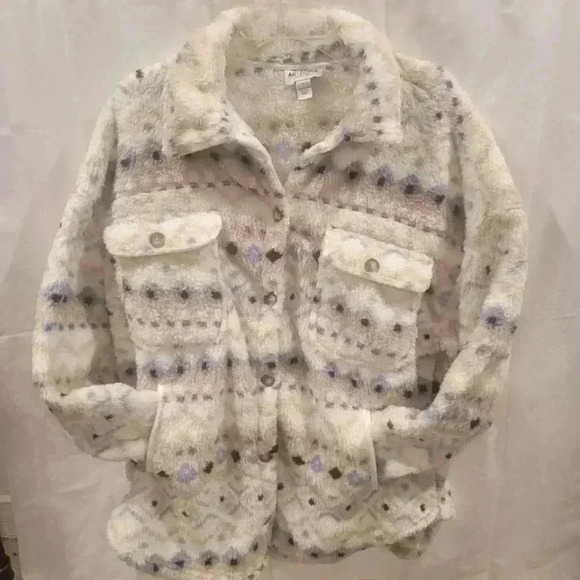 Cozy Arizona Jean Sherpa Jacket Size Large Aztec - Picture 1 of 7